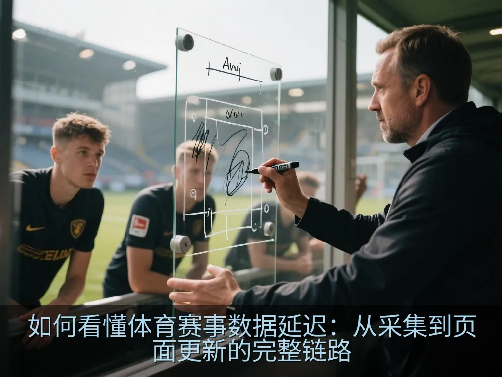 用户通过网络检查和页面刷新查看赛事数据的编辑插画